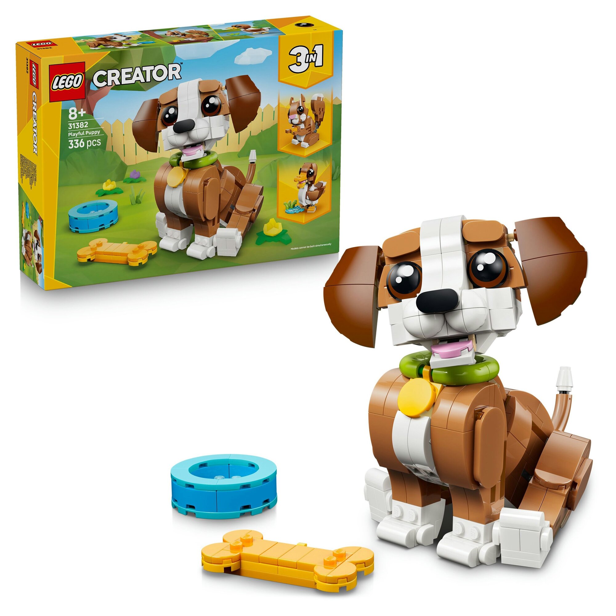 Конструктор LEGO Creator 31382 Милые животные: игривый щенок 3 в 1, 336 дет.