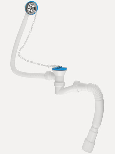 Изображение товара Сифон для ванны низкий с выпуском и переливом AV ENGINEERING (AVE129730)