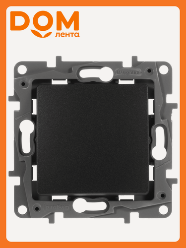 Изображение товара Выключатель Legrand ETIKA 672605, одноклавишный, скрытый монтаж, черный