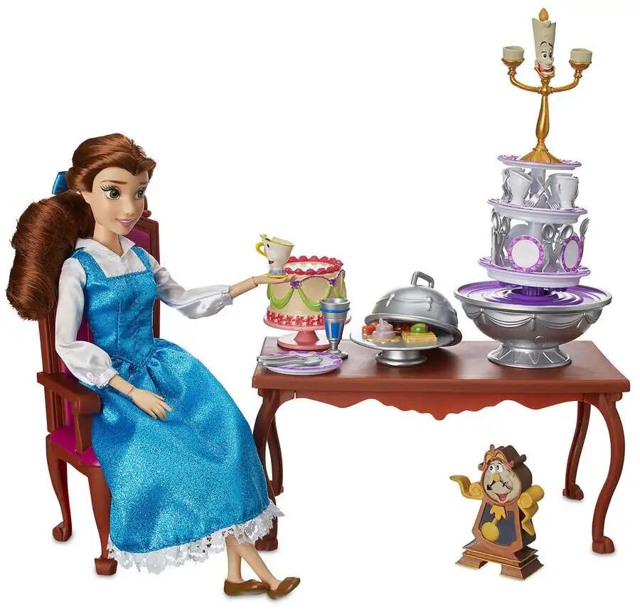 Disney Beauty and the Beast Princess Belle Dinner Party Exclusive — игровой набор “Be Our Guest” с Белль и друзьями