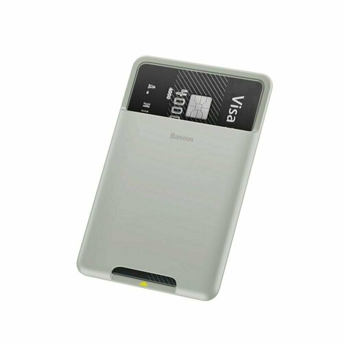 фото Силиконовая сумка для карт ackd-b0g baseus back stick silicone card bag french серый