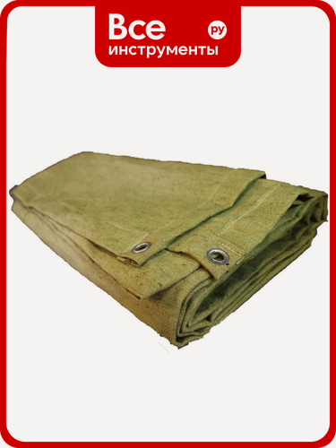Изображение товара Брезентовый полог-тент с люверсами 450 г/м2, 4x6 м Доминар Q14108, прочного материала, легко