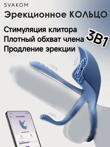 Изображение товара Насадка на член для двойного проникновения, Эрекционное кольцо для мужчин , вибратор для пар для стимуляции клитора