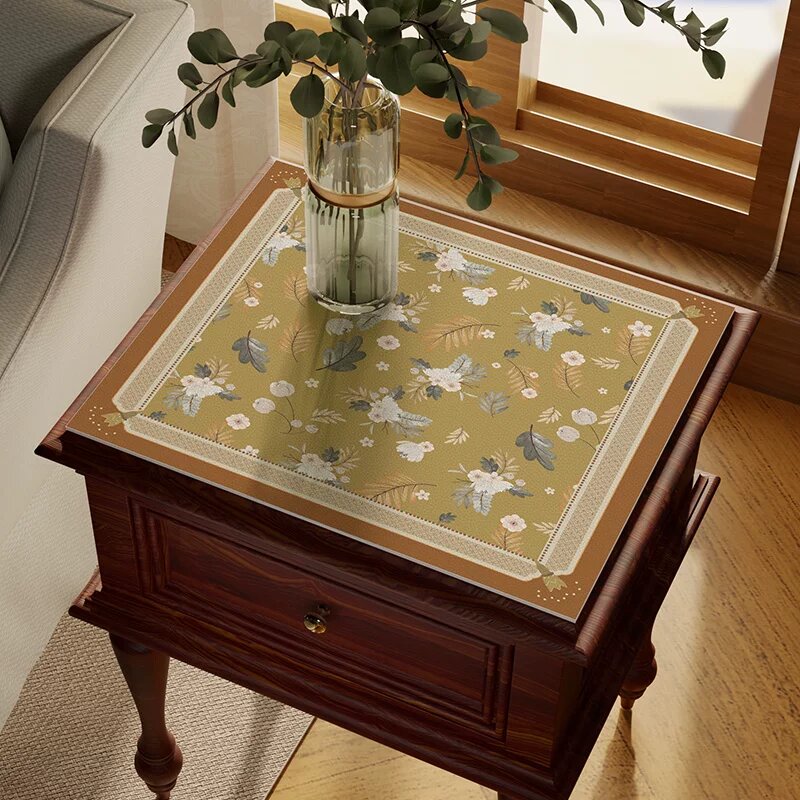 Кожаная подложка Spring Flower Autumn Leaf 60x60 см Водонепроницаемая Устойчивая к маслу Не скользящая подложка для