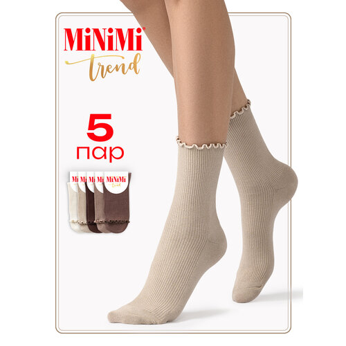фото Носки minimi mini trend 4220 (набор 5 пар), комплект, 5 пар, размер 35-38, multicolor