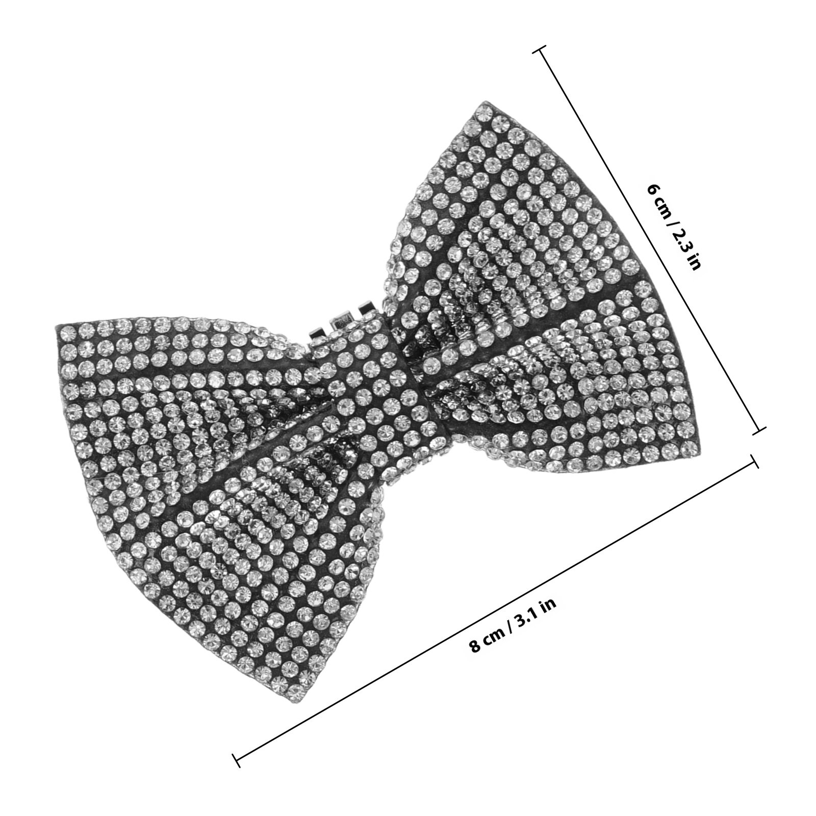 Клипсы Для Обуви С Бантом Из Хрусталя 1 Pair Размер 8.00X6.00X2.00Cm