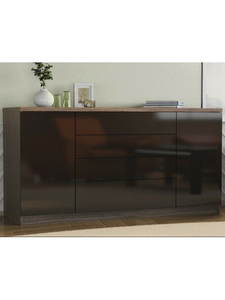 Комод МебельЛэнд24 Шайн - 24 160x50x91 двухдверный с 4 ящиками