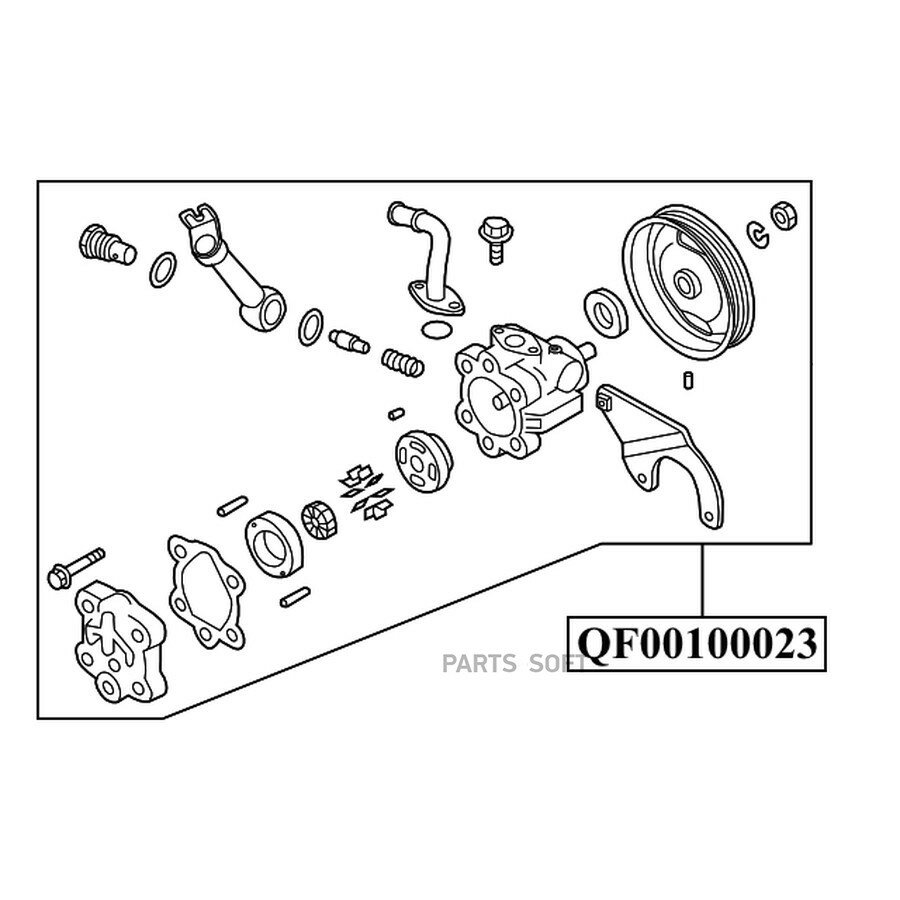 Насос ГУР 110mm 4pk QUATTRO FRENI QF00100023