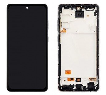 Дисплей для Samsung A725F Galaxy A72 в рамке с тачскрином (черный) (OLED Full size)
