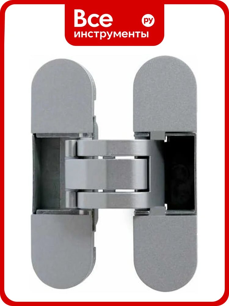 Петля дверная скрытая Аллюр АРТ, 110х30, 3D, матовый никель, 2шт 17274