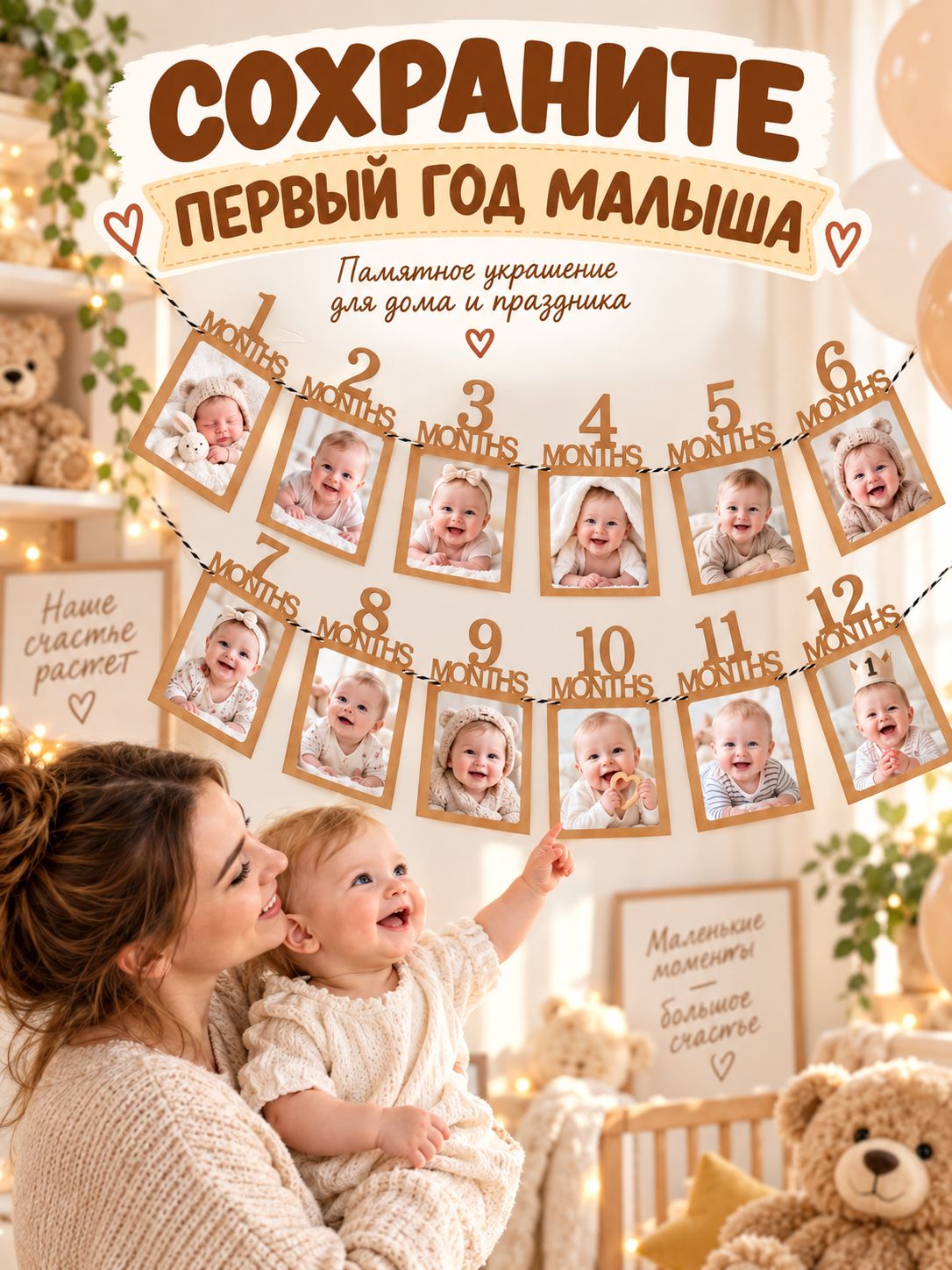 Гирлянда на 1 годик