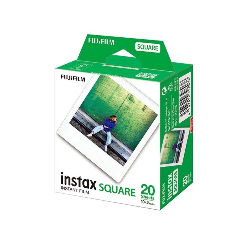 Картридж Fujifilm Instax Square, 20 снимков, глянцевая фотопленка, Картридж для фото
