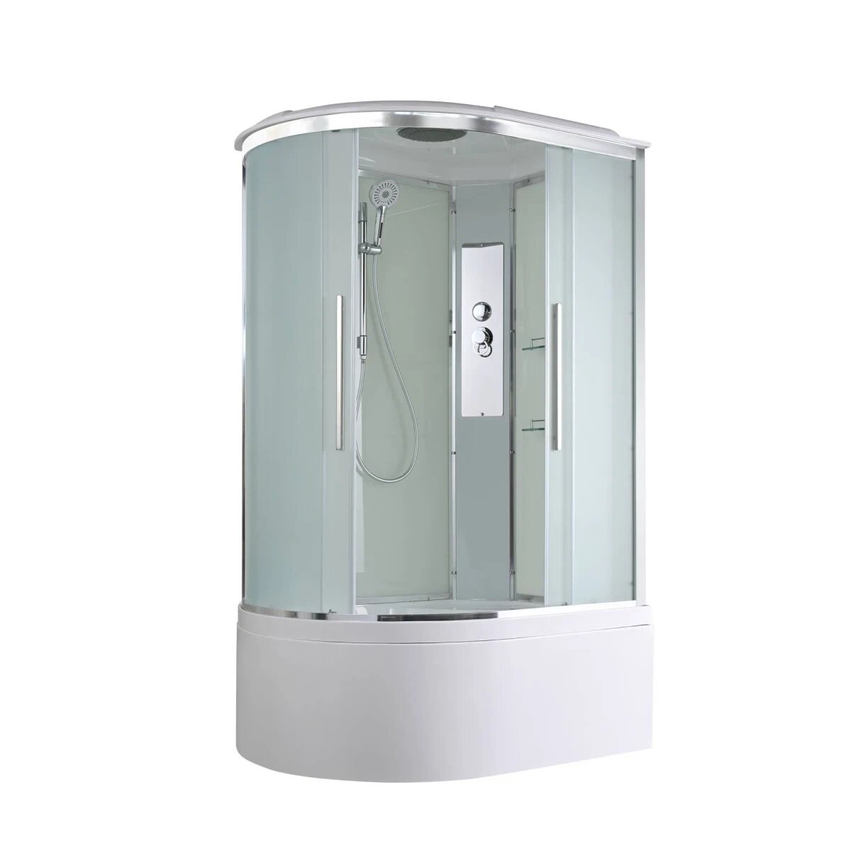 Душевая кабина AvaCan EM5811R стандартная, 110x80x220 см, асимметричная, высокий поддон, профиль алюминий