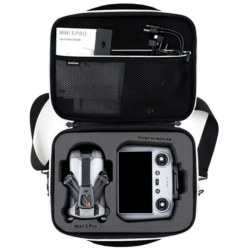 MAXCAM DJI Mini 5 Pro Плечевой сумка жесткий чехол Водонепроницаемый Амортизирующий Туристический защитный чехол