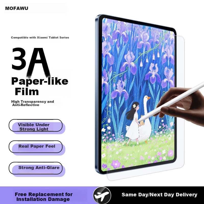 Memebox матовая пленка-бумага для экрана Xiaomi Pad 7/7 Pro 11.2 дюйма Цвет：Противосветовое и антиотражающее покрытие |