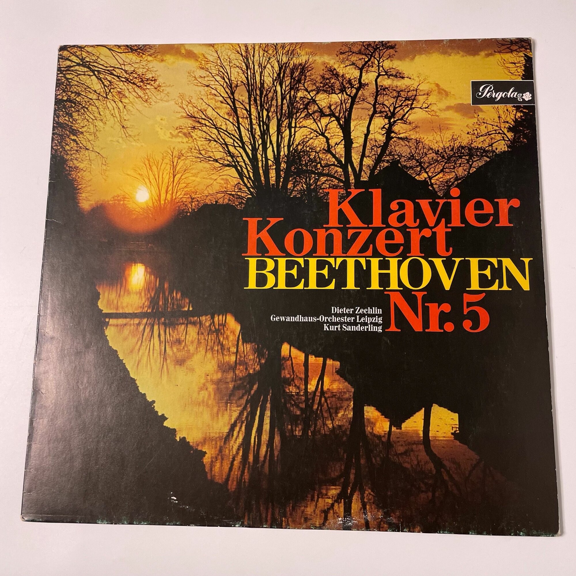Винтажная виниловая пластинка LP Beethoven Бетховен, Dieter Zechlin, Gewandhaus Orchester Leipzig, Kurt Sanderling, Klavierkonzert Nr. 5 (Германия 1972)
