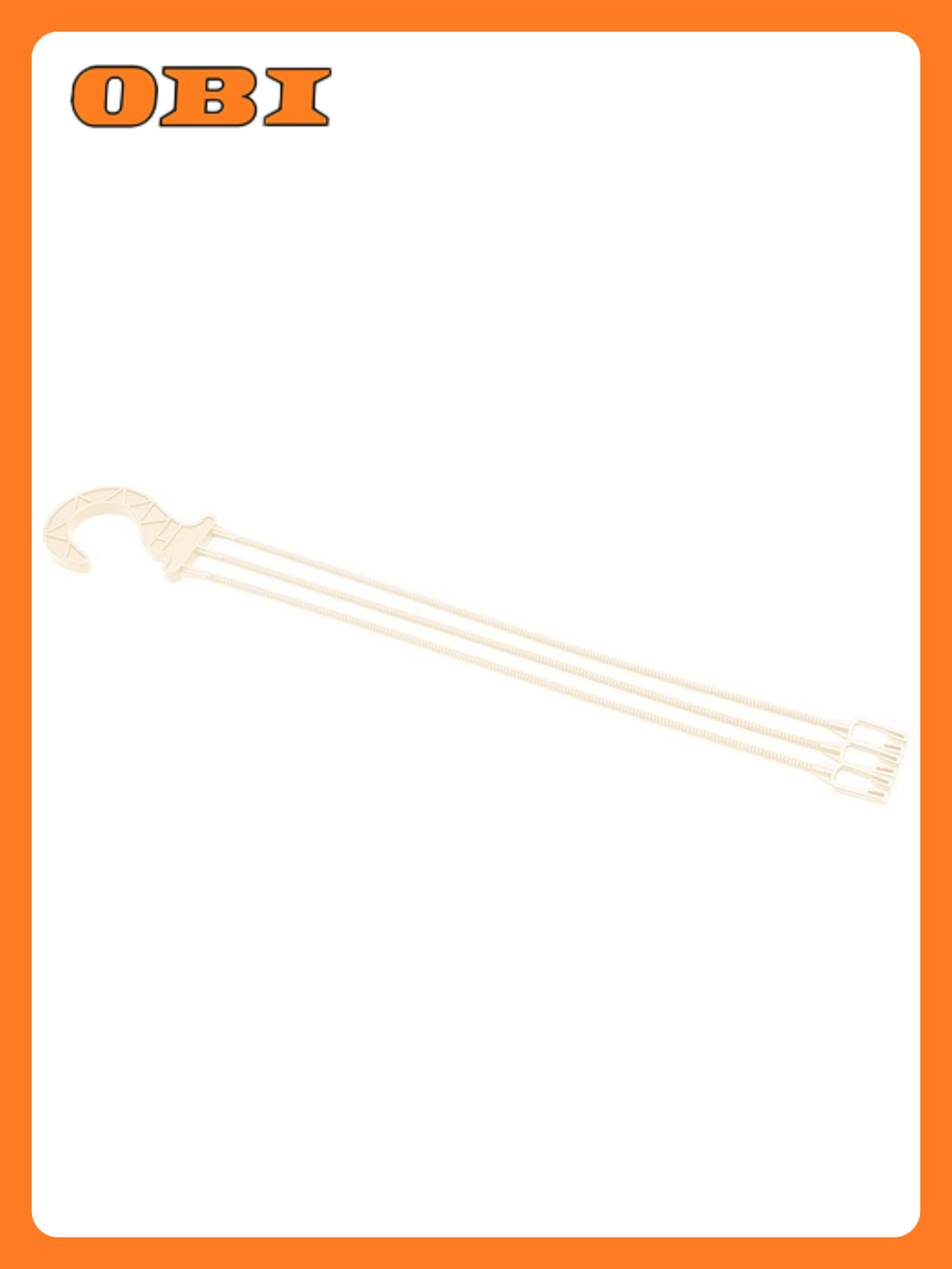 Подвес для кашпо кремовый 53 см