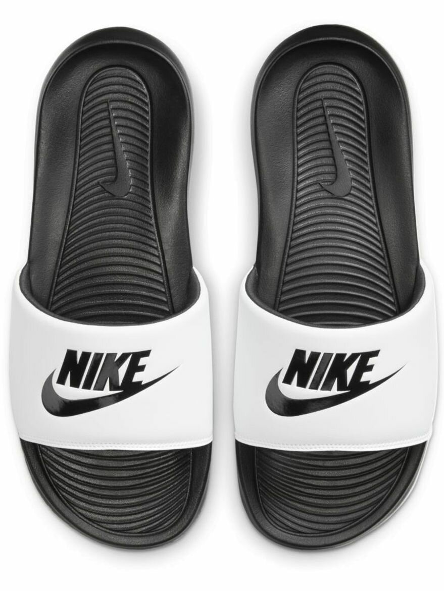 Шлёпанцы NIKE VICTORY ONE SLIDES, размер 8 US, черный/белый/черный — фото 1