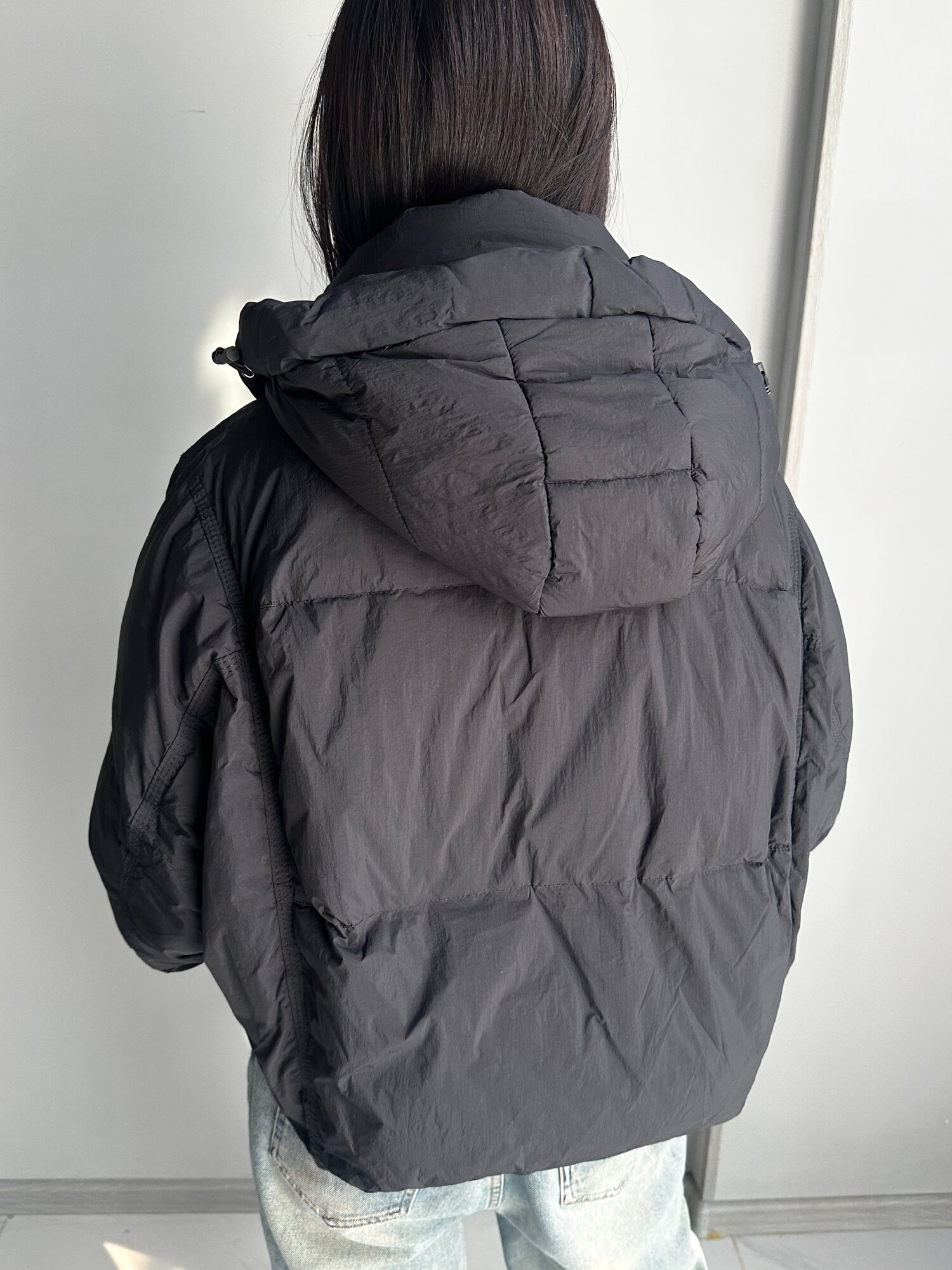 Пуховик INK Черный, белый, размер S, черный — фото 1