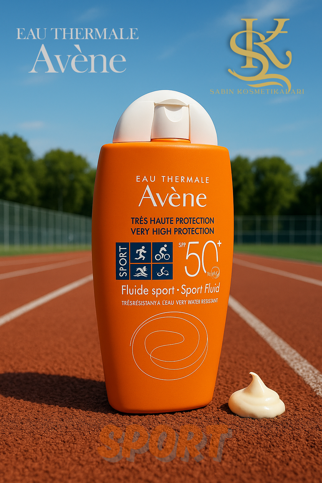 Спортивный солнцезащитный крем SPF 50+, водостойкий, защита от UVB/UVA-Avène Fluide Sport