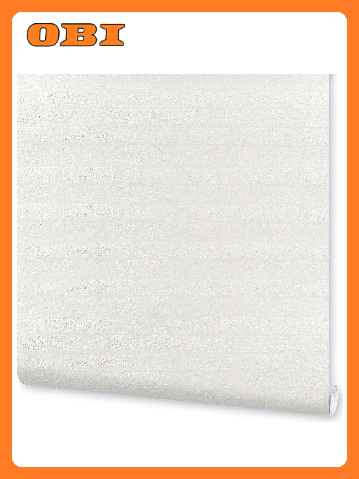 Обои флизелиновые Vilia wallpaper Кирпичи под покраску 106х10 м белый