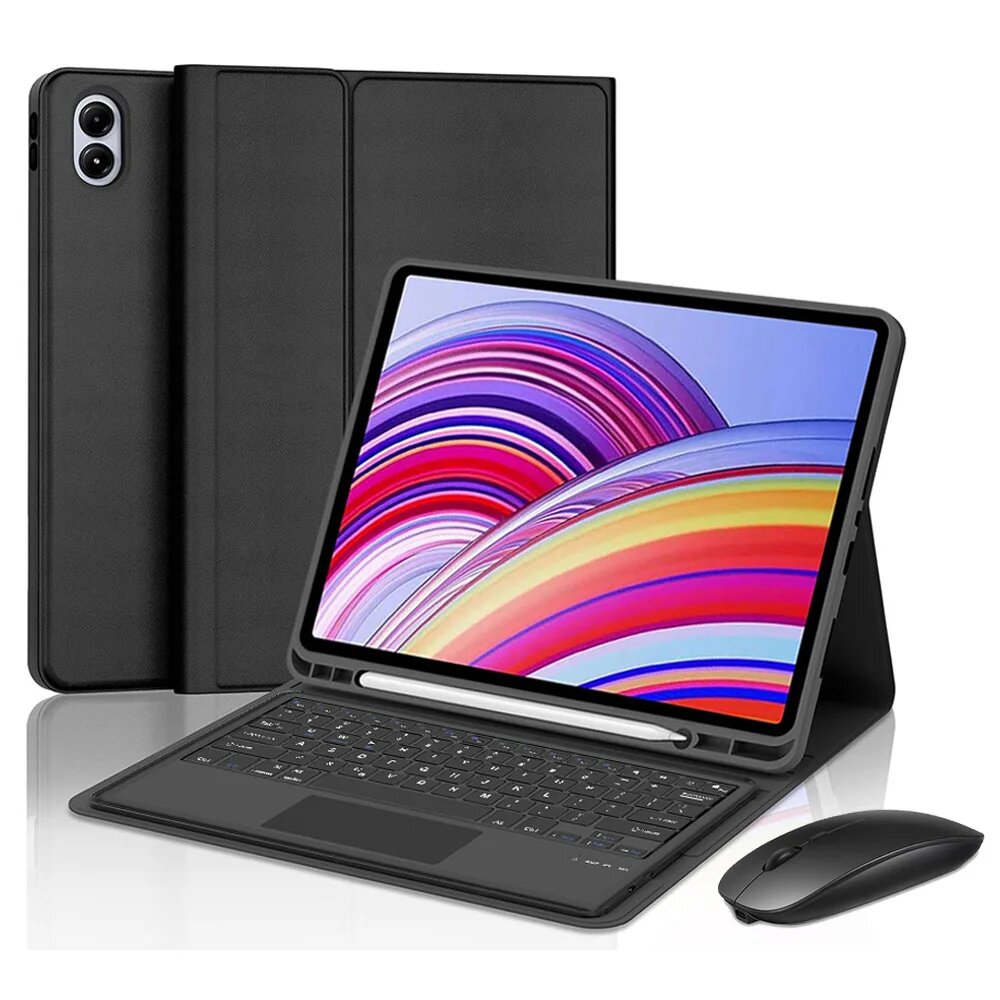 Чехол для Xiaomi Redmi Pad 2 Pro 12.1" с клавиатурой HUAIBX Black 4, Russian