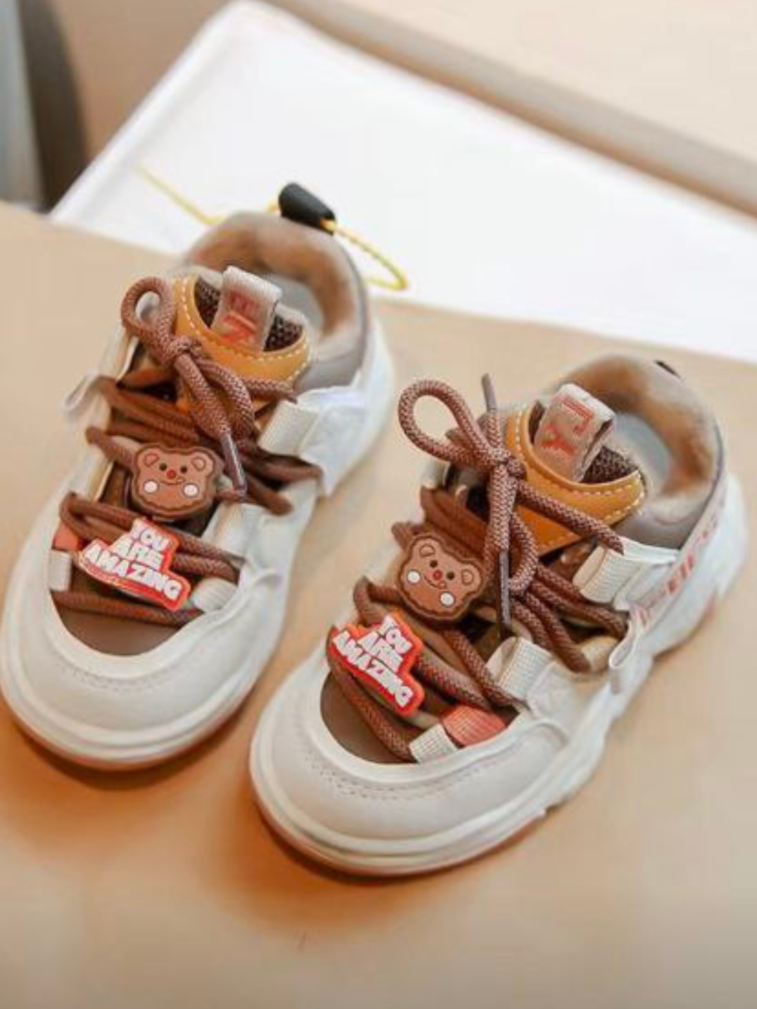 Кроссовки, размер 25, бежевый — фото 1