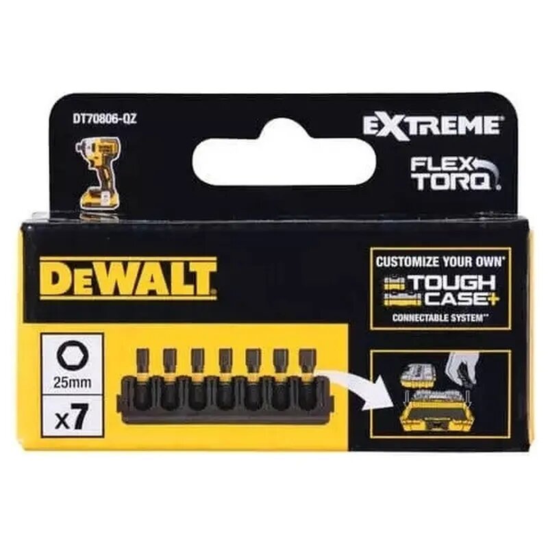 Набор бит DeWALT FLEXTORQ PH2 25мм 7шт. DT70807-QZ — фото 1