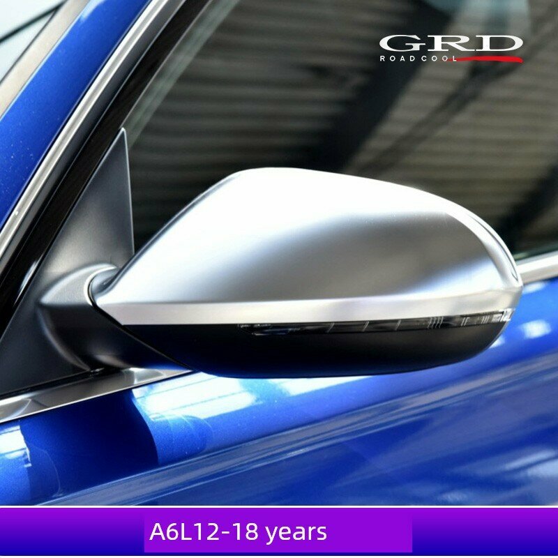 Накладка на зеркало Audi A6L 2012-2018 S6 RS6 хромированная GRD серебряная для тюнинга экстерьера