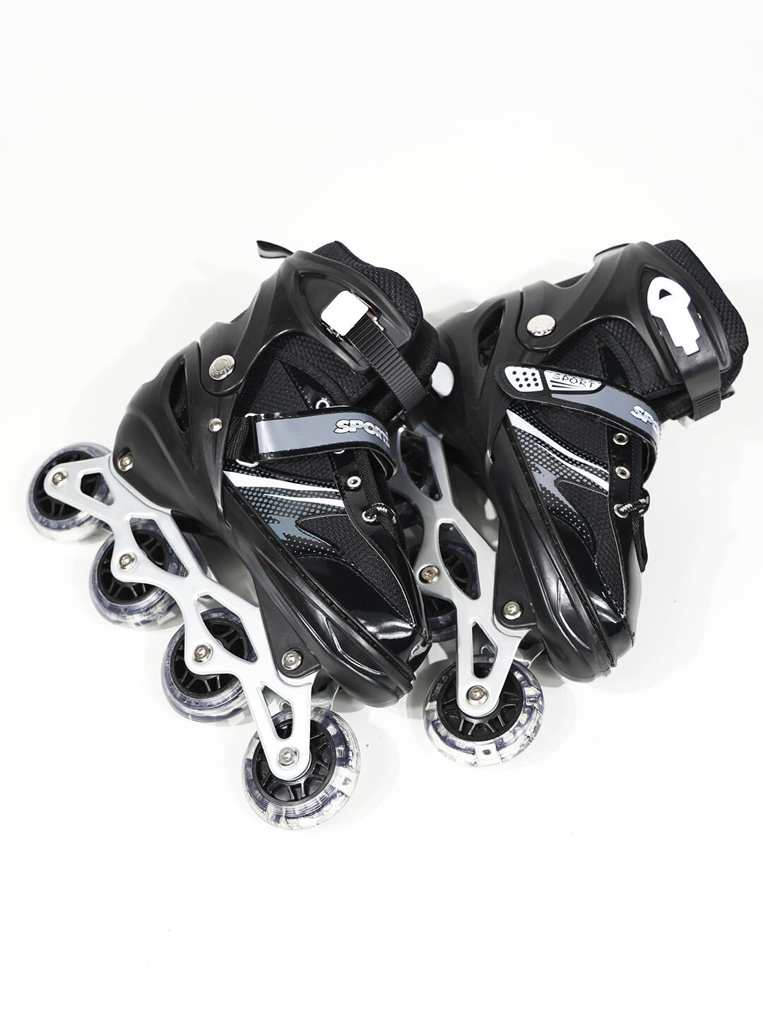 Роликовые коньки General Fitness, женские, мужские, детские, с тормозом, 4 колеса