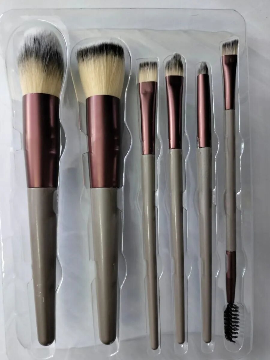 Профессиональный набор кистей для макияжа лица и глаз "HUDABEAUTY", 6 шт