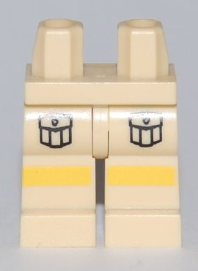 Hips and Legs with Cargo Pockets Front and Yellow Stripes Pattern, 970c00pb0067 Tan U