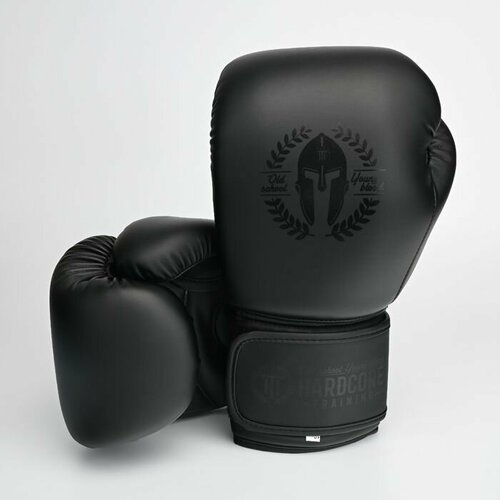 Боксерские перчатки Hardcore Training Helmet PU Black/Black 16 унц