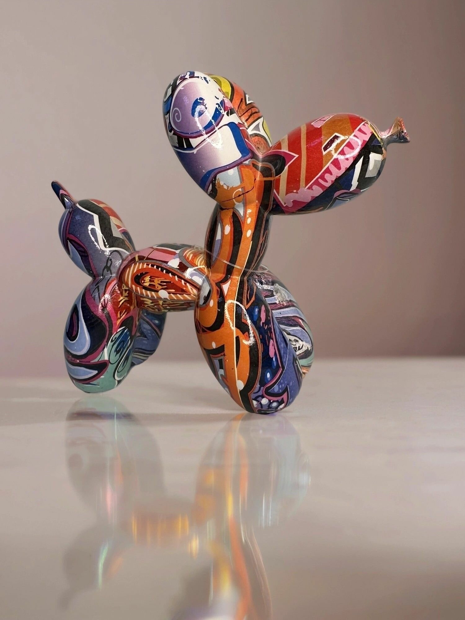 Статуэтка Собака Пудель из керамики, 17*20*8 см, разноцветный