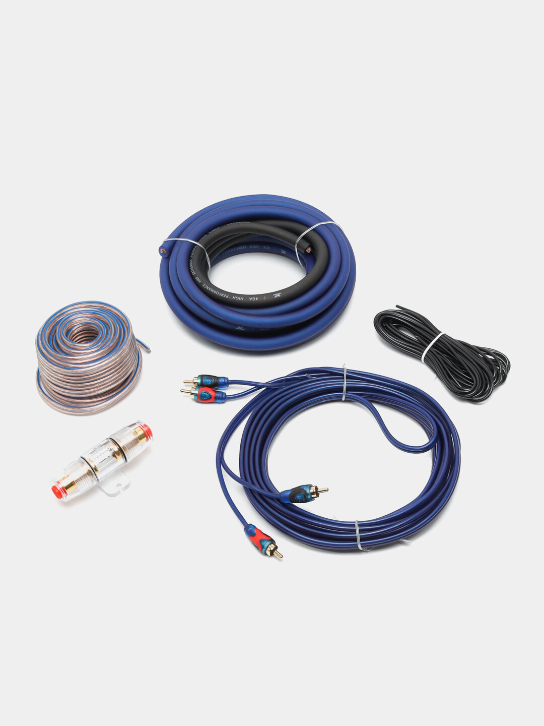 Комплект усилителя АК4, медные кабели, для авто, мощность 1600Вт — фото 1