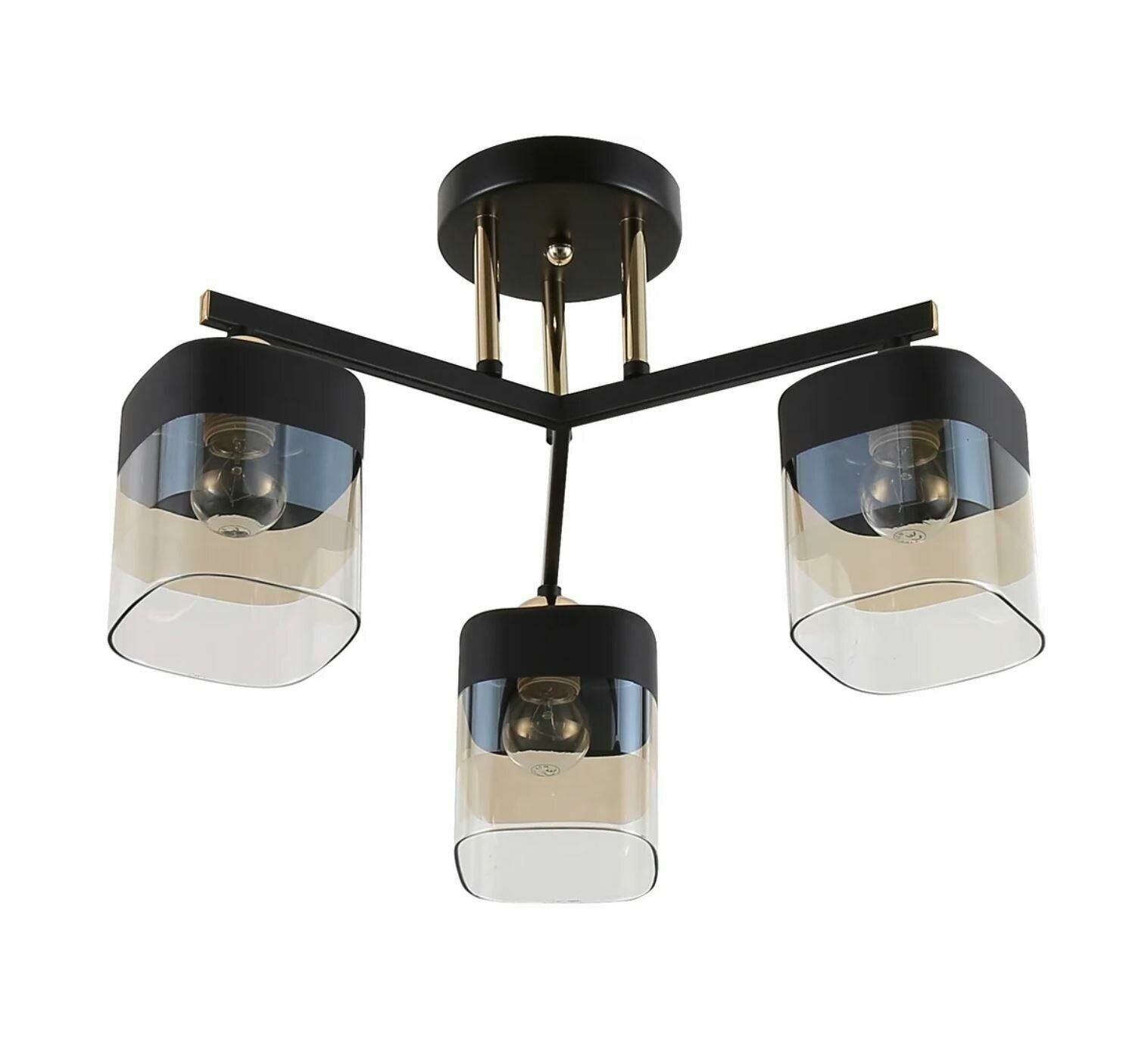 Люстра Rivoli Isadora 3хЕ27x40 Вт модерн — фото 1