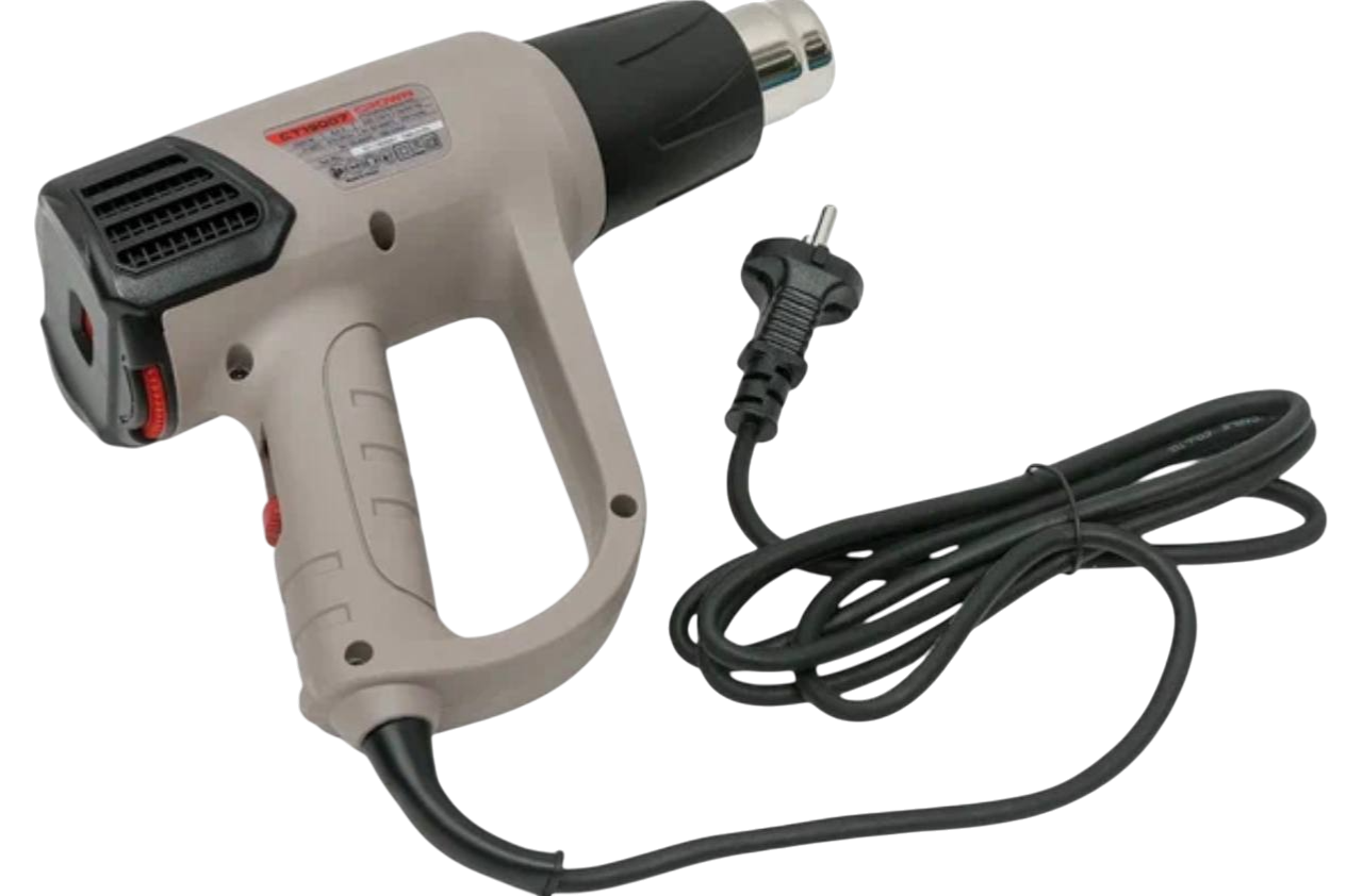 Фен технический CROWN CT19007, 2000Вт, 3 режима температуры, 50-600°C, кейс — фото 1