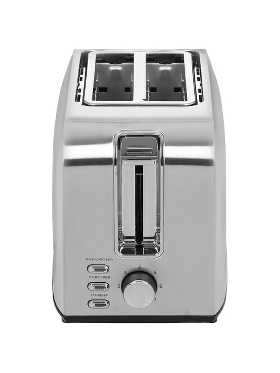 Тостер Dexp TSM-75RD с поддоном для крошек , 800 Вт серебристый — фото 1