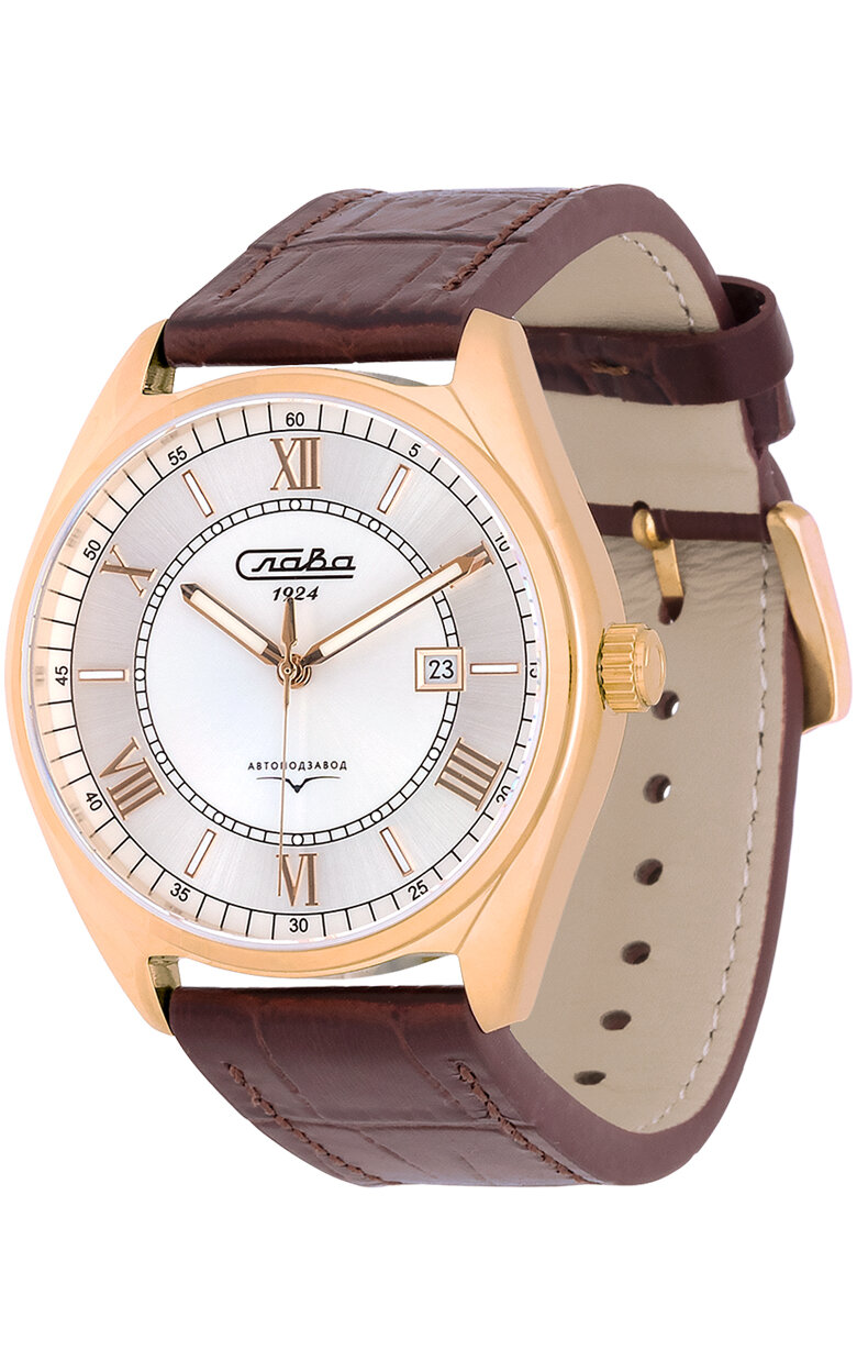 Наручные часы Слава Традиция, белый, розовый — фото 1