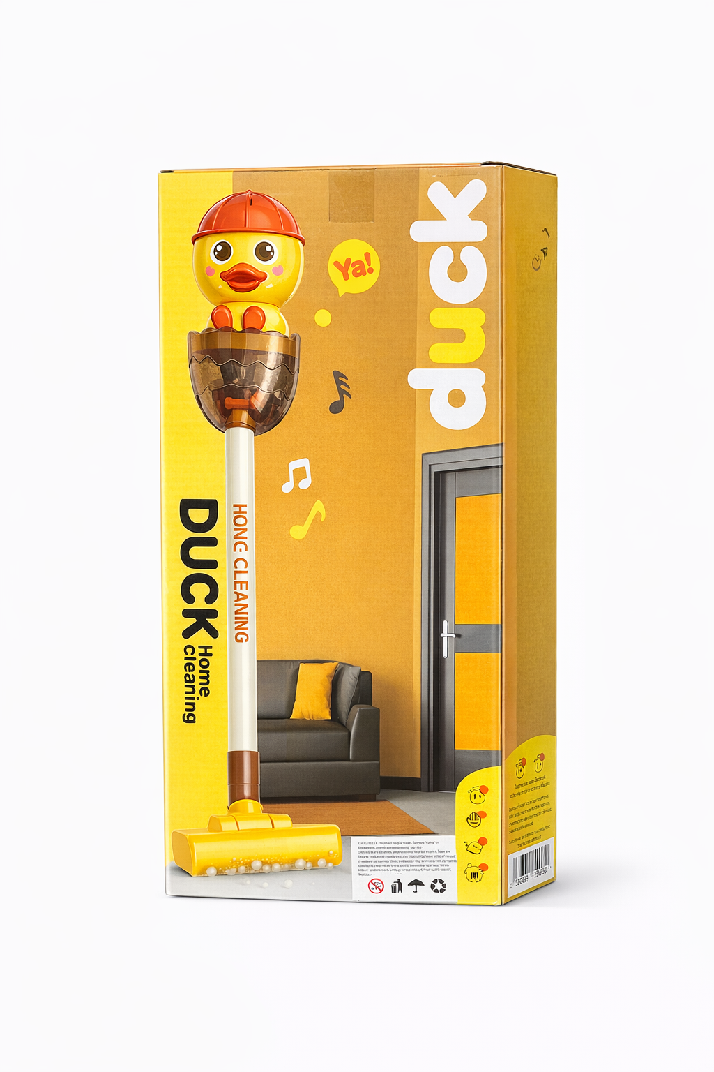 Детский музыкальный игрушечный пылесос DUCK Home Cleaning, 3+, ABS пластик, для подарка — фото 1