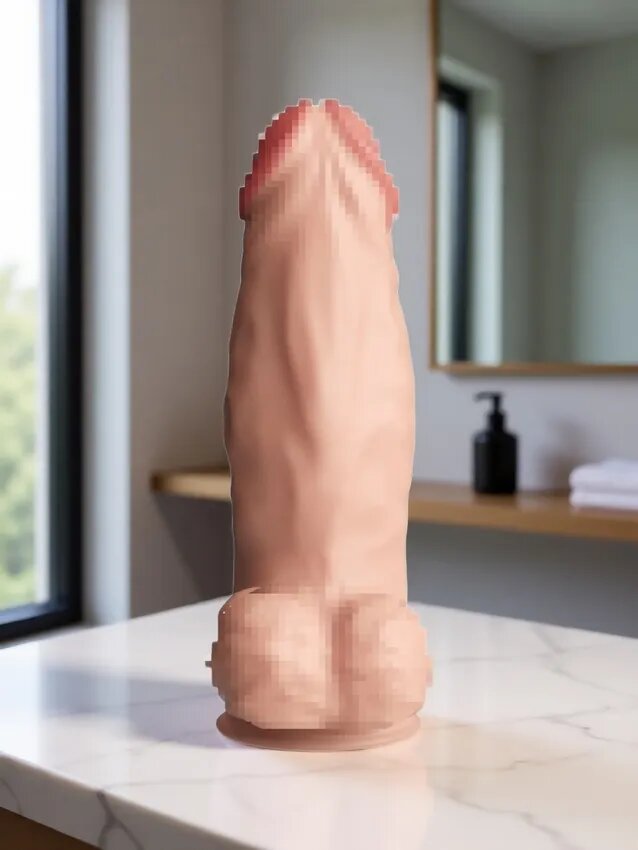 Гигантский вибратор на присоске от Big Toy, на присоске , суперреалистичный, 34 cm.