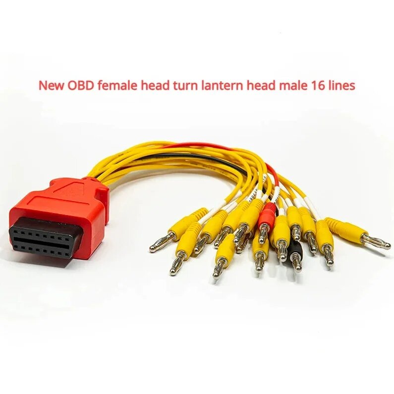 Лучший универсальный разъем OBD, 16-контактный разъем для автомобильного тестера Fcar, инструменты для диагностики неисправностей, щетка для записи, соединительный кабель ЭБУ