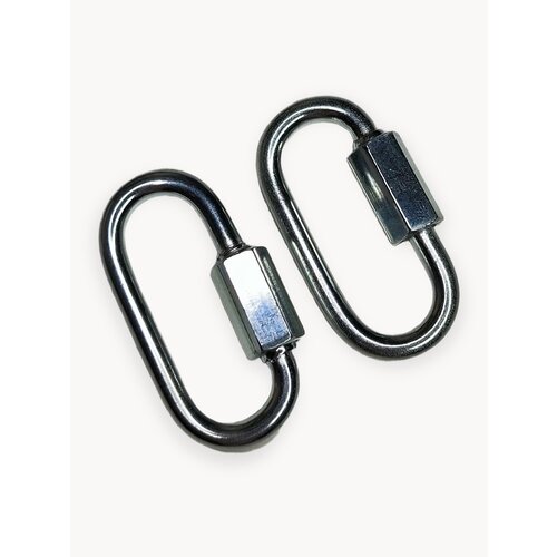 Карабин стальной винтовой многофункциональный KINETICA, 4 мм, 2 шт.