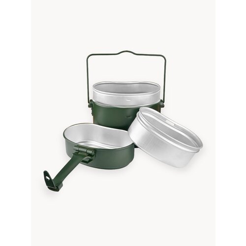 Котелок армейский походный туристический 1.3 литра, котелок разборный