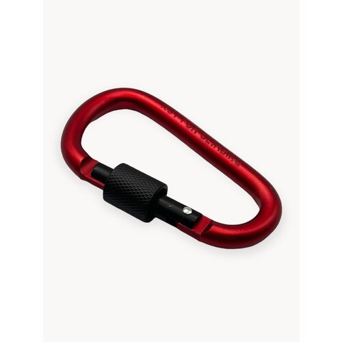 Карабин алюминиевый с винтовым замком (Красный)