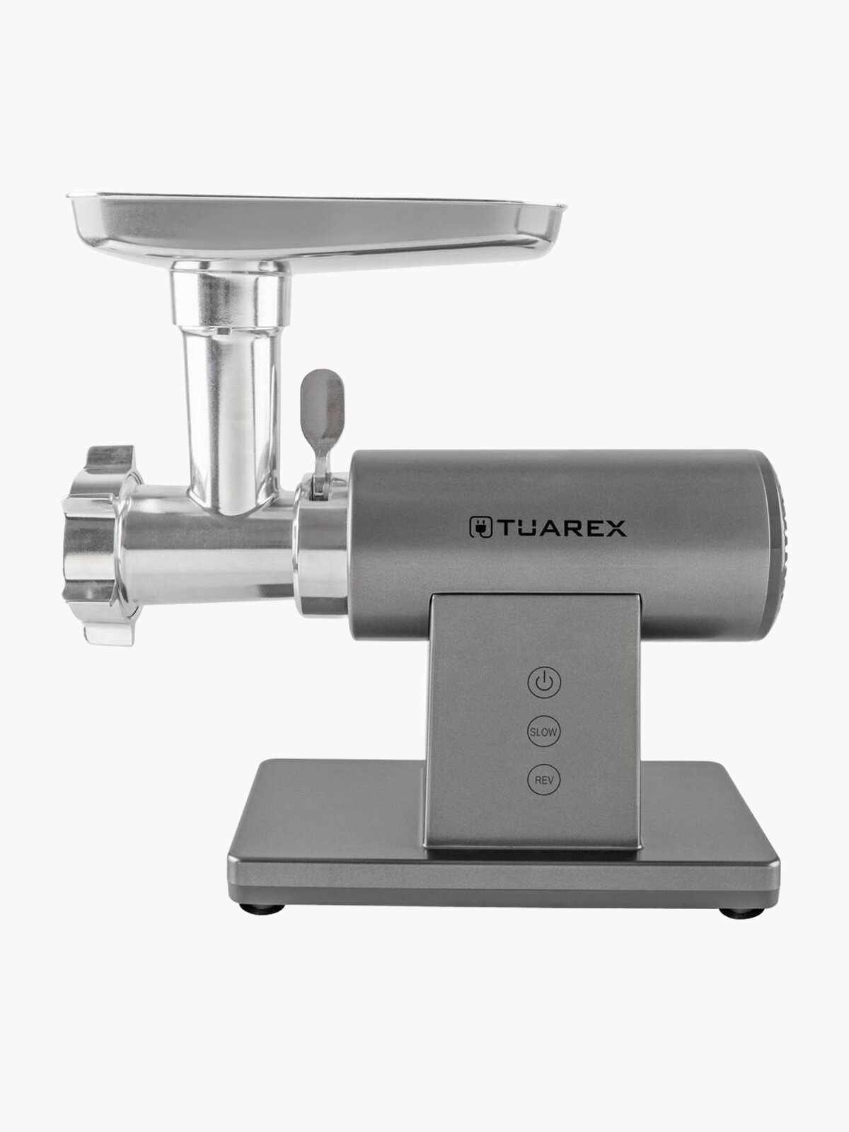 Мясорубка электрическая Tuarex TK-2209, 2600 Вт, до 2 кг/мин, реверс, насадки для колбас и кеббе, сталь