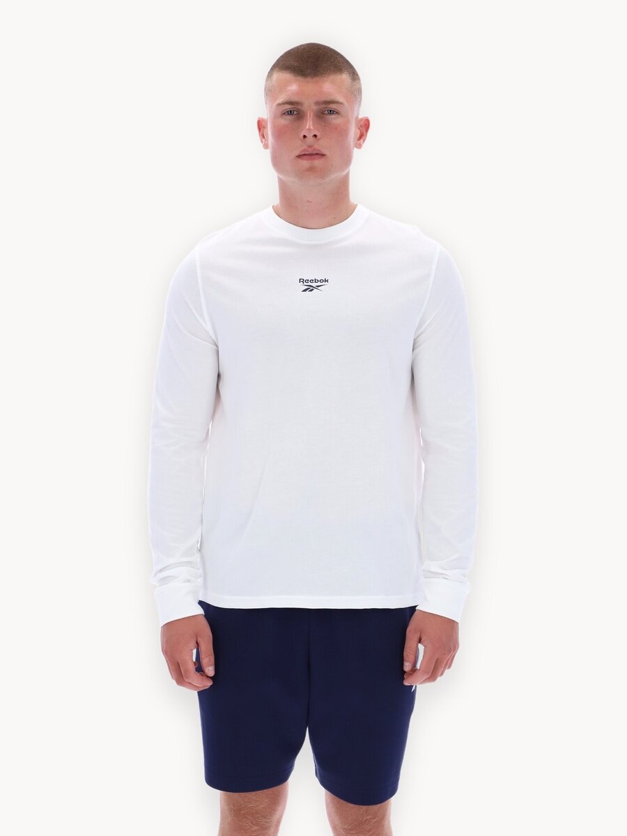 Лонгслив Reebok, размер S INT, , белый