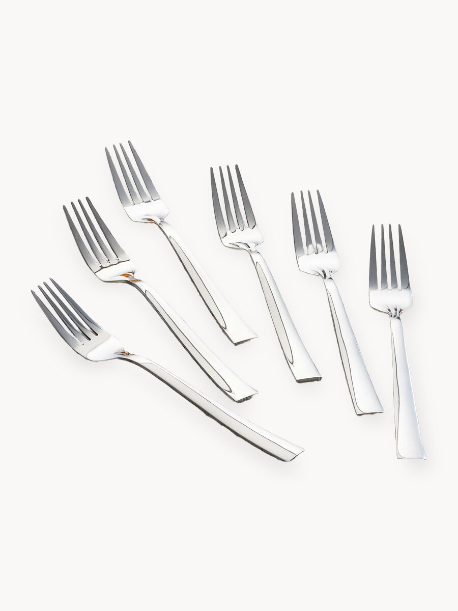 Набор вилок столовых на 6 персон, 6 шт, из нержавеющей стали 18/0, длина 20 см, вилка столовая