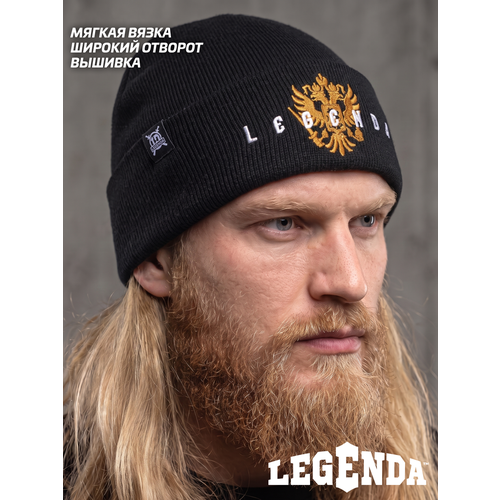 фото Шапка-бини legenda для мужчин, размер onesize, черный