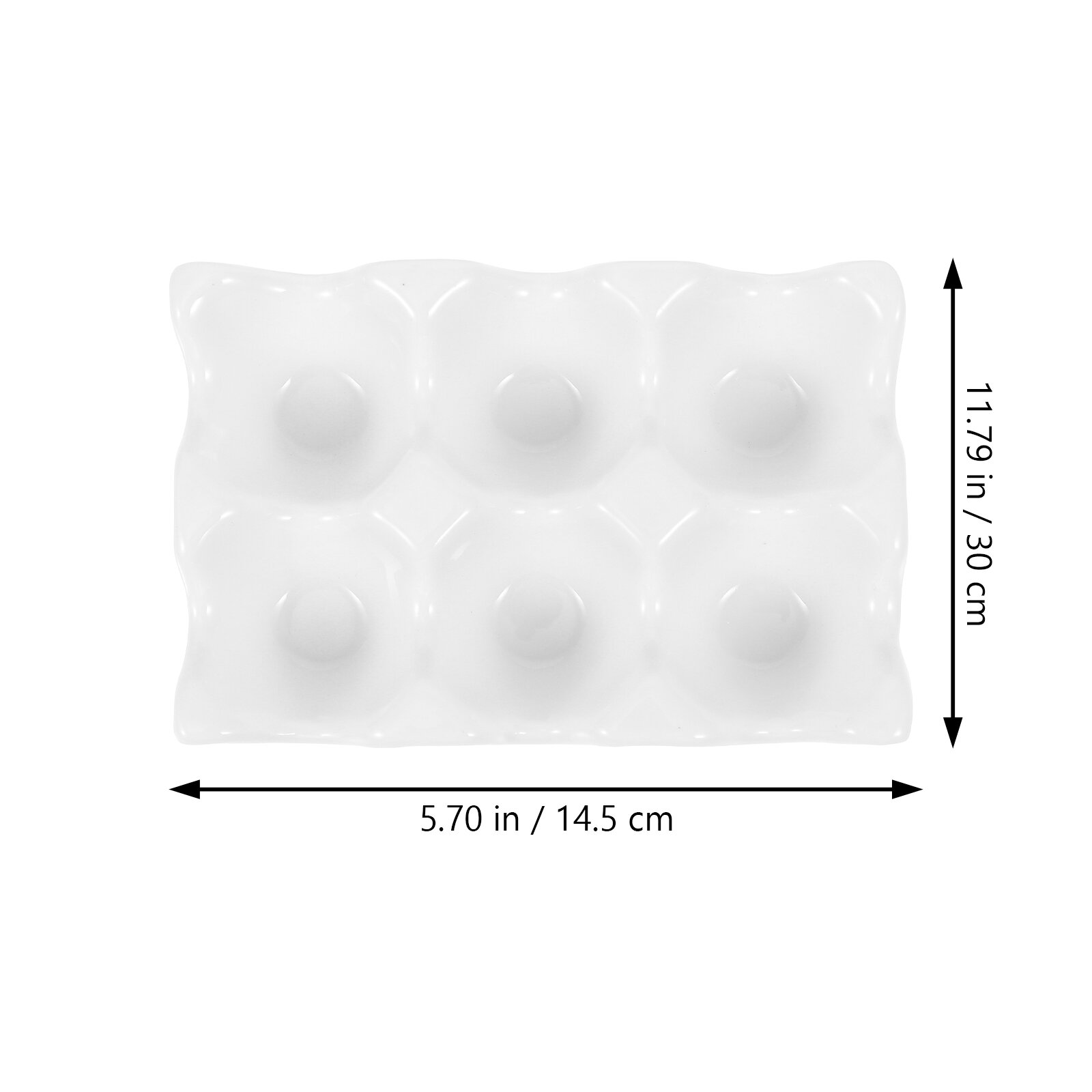 Держатель Для Яиц Из Керамики 1 Шт Белый Размер 14.5X9.8X3.2Cm